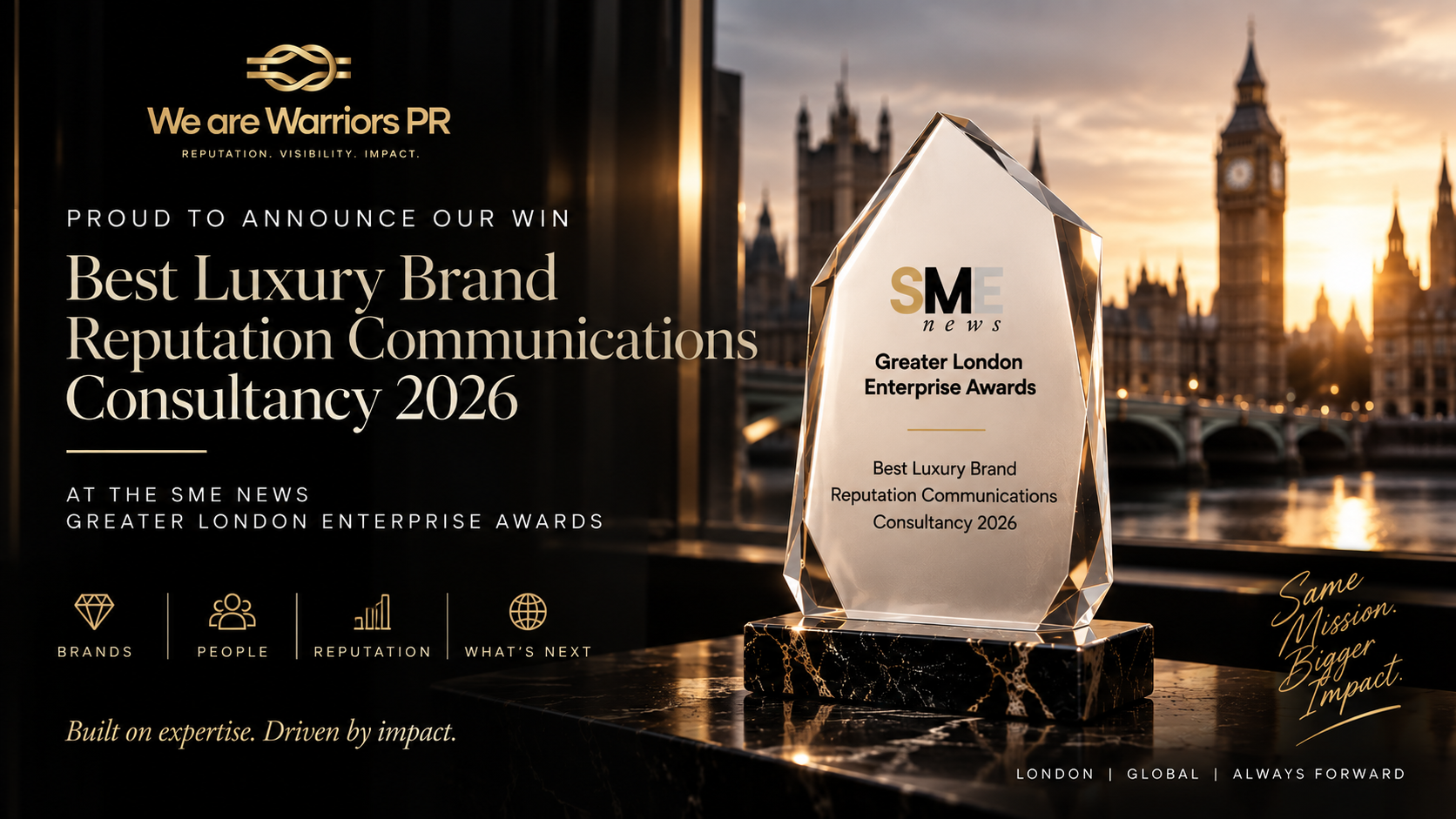 We Are Warriors PR Named Best Luxury Brand Reputation Communications Consultancy 2026